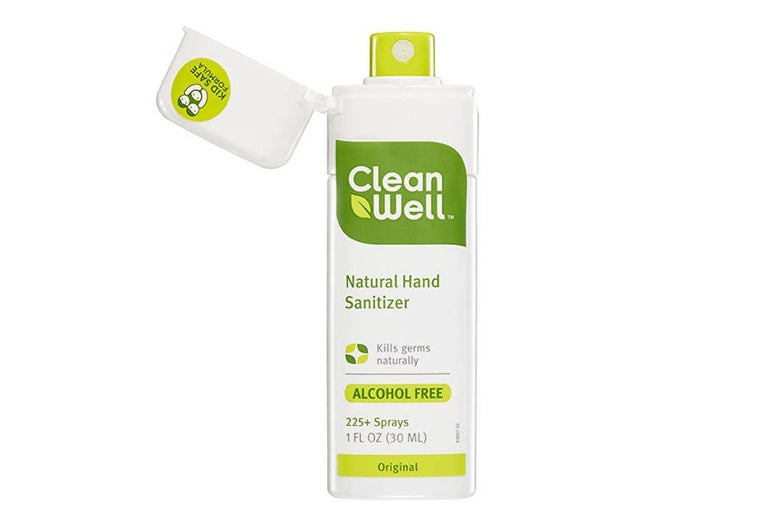 Cleanwell hand sanitizer spray bottle.